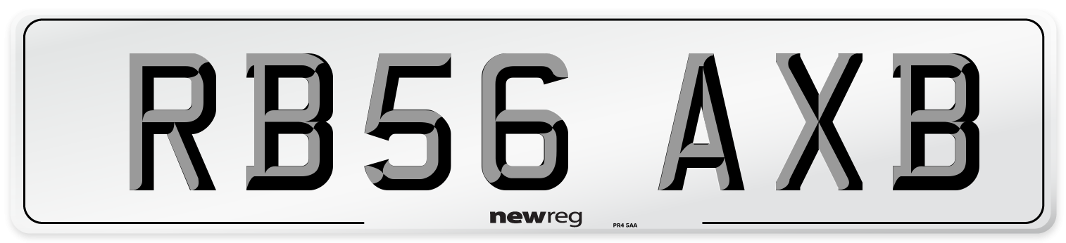 RB56 AXB Number Plate from New Reg